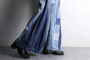 "Re:make" line patchwork design 2tone buggy flare denim