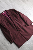 “Brioni” bordeaux double breast tailored jacket