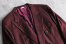 “Brioni” bordeaux double breast tailored jacket