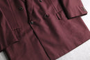 “Brioni” bordeaux double breast tailored jacket