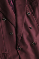 “Brioni” bordeaux double breast tailored jacket