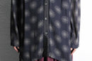 90's sheer circle pattern rayon cardigan