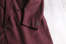 “Brioni” bordeaux double breast tailored jacket