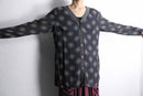 90's sheer circle pattern rayon cardigan