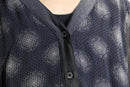 90's sheer circle pattern rayon cardigan
