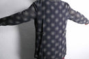 90's sheer circle pattern rayon cardigan