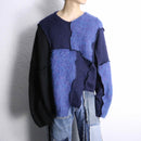 ''Re:make'' patchwork knit pullover