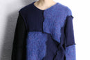 ''Re:make'' patchwork knit pullover