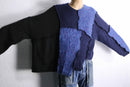 ''Re:make'' patchwork knit pullover