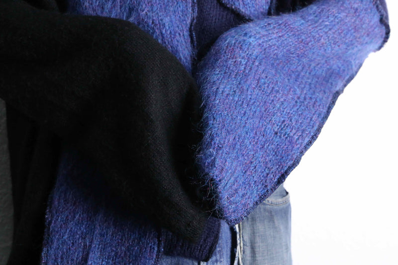 ''Re:make'' patchwork knit pullover