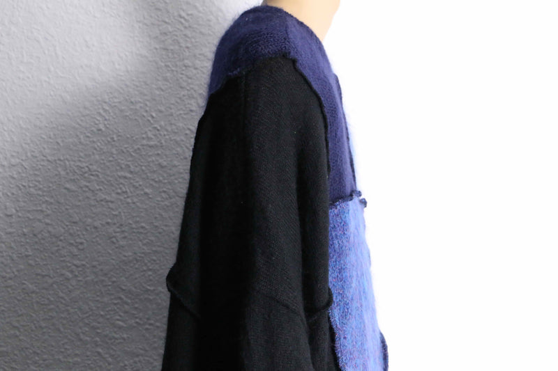 ''Re:make'' patchwork knit pullover