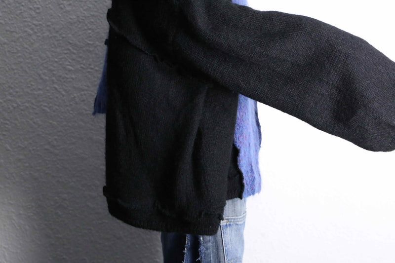 ''Re:make'' patchwork knit pullover