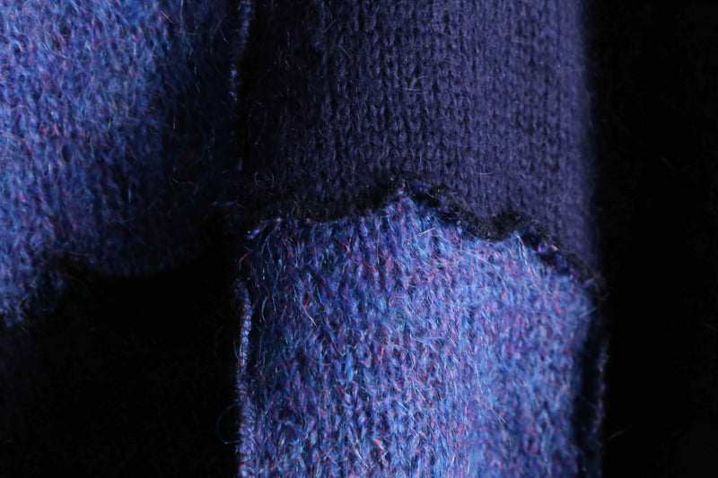 ''Re:make'' patchwork knit pullover