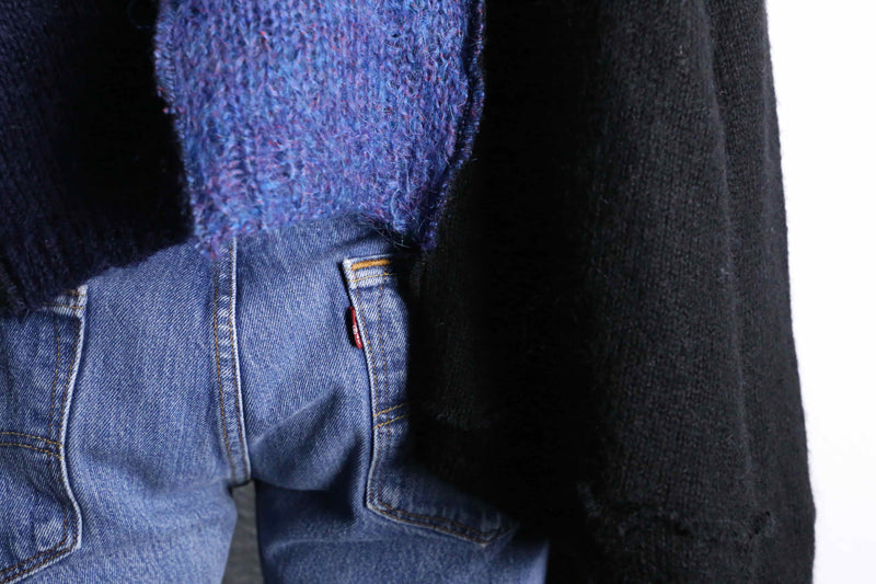 ''Re:make'' patchwork knit pullover