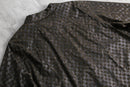 1990s block pattern velours shirt jacket