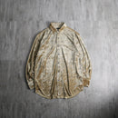 1990s geometric patterns velours shirt
