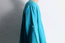 "LAUREN RALPH LAUREN" turquoise keyneck blouse
