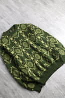 60~70’s “Norvyk” virgin wool geometric pattern knit