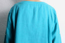 "LAUREN RALPH LAUREN" turquoise keyneck blouse