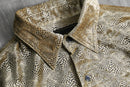 1990s geometric patterns velours shirt