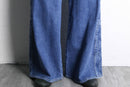 “OLD NAVY” side design baggy denim