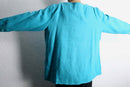 "LAUREN RALPH LAUREN" turquoise keyneck blouse