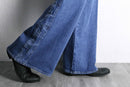 “OLD NAVY” side design baggy denim