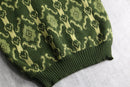 60~70’s “Norvyk” virgin wool geometric pattern knit