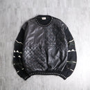 braided leather combi 3D Knit