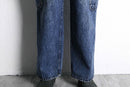 snow washed wide cargo denim pants