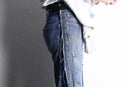 ''Re:make''patchwork design docking flare denim pants