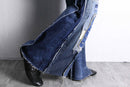 ''Re:make''patchwork design docking flare denim pants