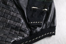 braided leather combi 3D Knit