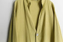 "CHICO'S" mustard yellow linen shirt cardigan