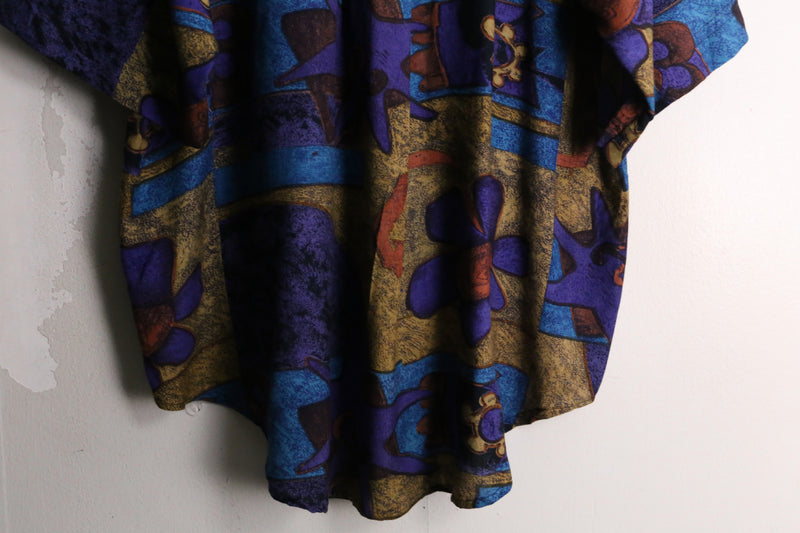 "GOOUCH” flower artistic design rayon shirt