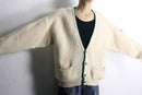 "HUGO BOSS" reindeer wool knit cardigan