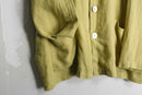 "CHICO'S" mustard yellow linen shirt cardigan