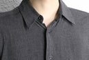 "Zanella" dark gray rayon drape shirt