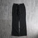 1990s stripe semi flare  linen pants