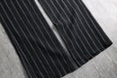 1990s stripe semi flare  linen pants