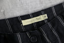 1990s stripe semi flare  linen pants