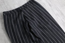 1990s stripe semi flare  linen pants