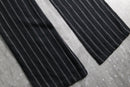 1990s stripe semi flare  linen pants