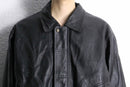 "HM LEATHER SYSTEM" black leather jacket