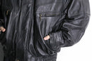 "HM LEATHER SYSTEM" black leather jacket