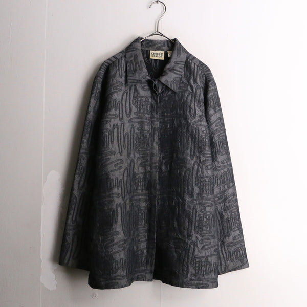 "CHICO'S" all over pattern  "うねうね"design jacket