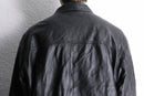 "HM LEATHER SYSTEM" black leather jacket