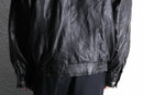 "HM LEATHER SYSTEM" black leather jacket