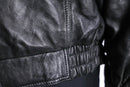 "HM LEATHER SYSTEM" black leather jacket