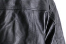"HM LEATHER SYSTEM" black leather jacket